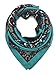 YOUR SMILE Blackish Green Silk Like Scarf Women's Fashion Pattern Large Square Satin Headscarf (147)