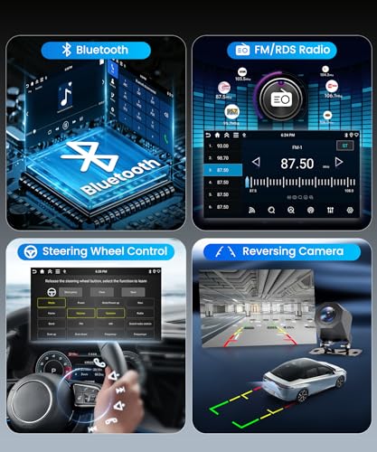 VECHTEL 4G+128G Android 15 Car Radio for Fiat Fiorino/Qubo/Peugeot Bipper/Citroen Nemo, 7 Inch IPS Screen Tactile co Carplay Android Car Wireless GPS Wi-Fi USB/Type-C Bluetooth FM RDS Rearview Camera