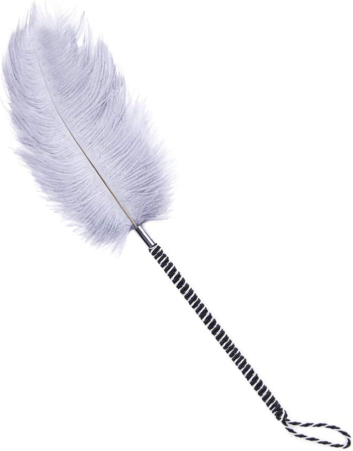 KuTi Kai Tied Rope Handle Soft Ostrich Feather Tickler 18.11inch/46cm