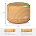 LEDGLE 400ml Air Humidifier Essential Oil Diffuser Elegant Ultrasonic Humidifiers with 3 Timer Settings, Adjustable Mist, Colorful Mood Light, Auto Shut-Off Function, Black Wood Grain (400ML)