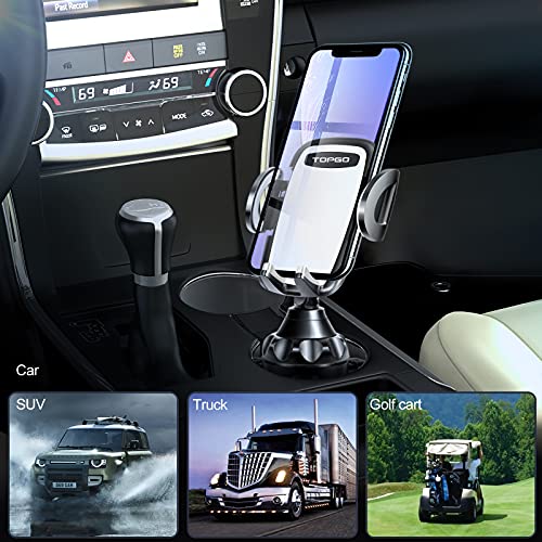 TOPGO Cup Holder Phone Mount, [Secure & Stable] Cup Holder Phone Holder