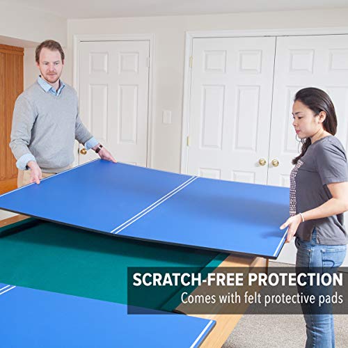 JOOLA Tetra 4 Piece Ping Pong Table Top for Pool Table Includes