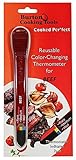 HIC Porcelain Burton Cooked-Perfect Reusable Color-Changing Meat Thermometer For Beef