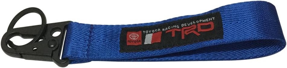 1pcs Blue TRD Keychain Rope Strap Weave Keyring