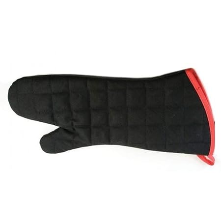 Charcoal Companion 17-Inch Flame Resistant Black BBQ or Oven Mitt