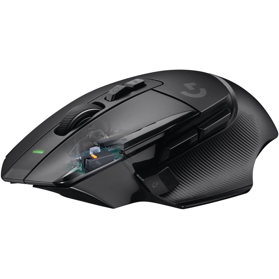 Logitech G502 X Lightspeed Wireless Gaming Mouse - LIGHTFORCE hybrid optical-mechanical switches, HERO 25K gaming sensor, compatible with PC - macOS/Windows - Black