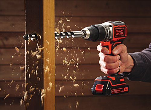 BLACKDECKER-BL188KB-QW-Taladro-Percutor-Motor-Brushless-con-2-velocidades-18-V-Incluye-2-Bateras-de-Litio-15-Ah-Cargador-y-Maletn