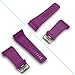 Fitbit Surge Bands, KingAcc Silicone Accessory Replacement Band for Fitbit Surge, with Metal Buckle Fitness Wristband Strap WatchBand Women Men (1-Pack, Dark Purple/Plum, Large)
