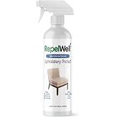 RepelWell Non Toxic Fabric Protector Spray for Upholstery &amp; Furniture,12 oz | Helps repel water, coffee, wine, food, dirt and everyday spills from upholstery.