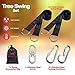 Whimlets Tree Swing Straps Hanging Kit - Two Straps Extra Long with Safer Lock Snap Carabiner Hooks - Perfect for Tree Swings & Hammocks – Easy and Fast Installation