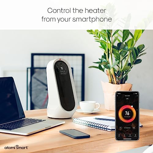 Atomi Smart WiFi Tabletop Heater 16” 1500W, WideAngle Oscillation