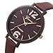 SMTSMT Women's Faux Leather Analog Quartz Wrist Watch-Brown