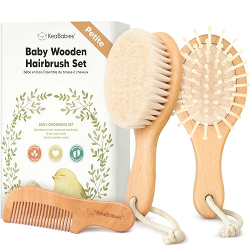 Wooden Baby Hair Brush Set