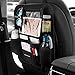 DBPOWER Car Backseat Organizer with iPad/Tablet Holder, Multi-Pocket for Bottles, Tissue Boxes, Baby Travel Accessories and Kids Toy Storage,Back Seat Protector and Kick Mats