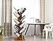 COPREE Bamboo 9-Shelf Tree Bookshelf Book Rack Display Storage Organizer Bookcase Shelving Free Standing Bookshelves for CDs, Movies & Books Holder