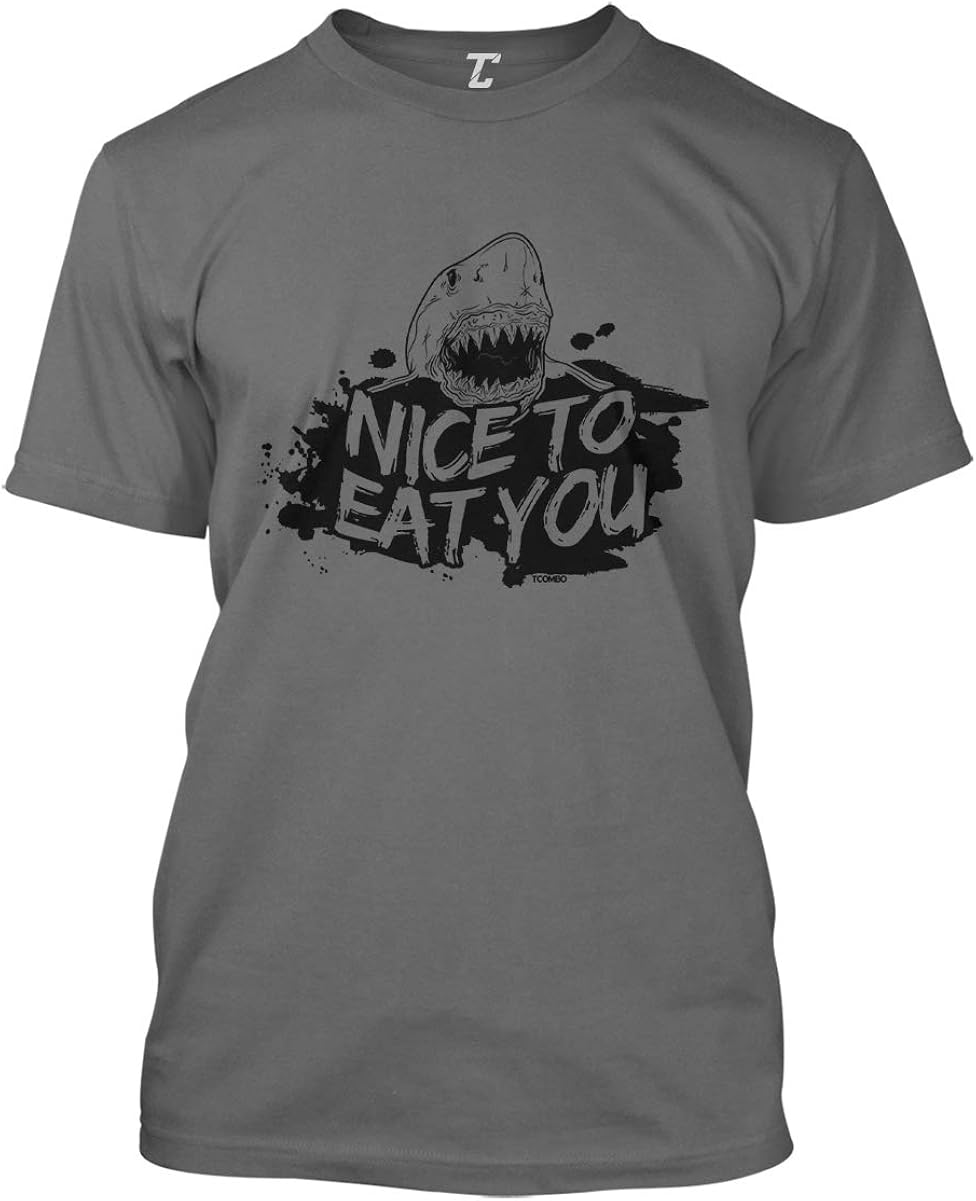 Nice to Eat You - Shark Jaws Chomp Funny Men's T-Shirt