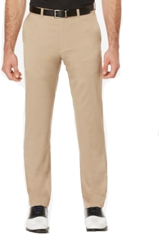 Pgatour Men's 36X30 Woven Flat-Front Chinos Pants Beige 36 at Amazon Menâs Clothing store