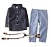 Baby Boy Long Sleeve T-shirt Suspender Straps and Pants Clothing Sets Outfit
