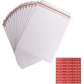 zmybcpack 100 Pack 9X12 inch Self Seal Photo Document Mailers Stay Flat White Cardboard Envelopes White Photography Mailersfor CD, Photos, Document