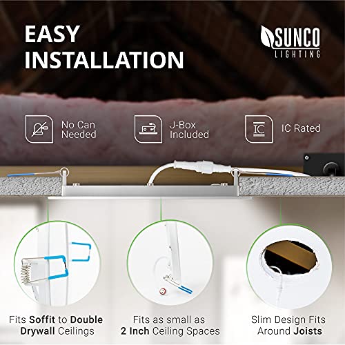 Sunco Lighting 16 Pack 4 Inch Ultra Thin LED Recessed Ceiling Lights