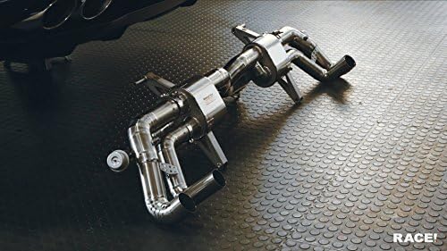 ARMYTRIX | Titanium Valvetronic Exhaust System Quad Matte Black Tips Lamborghini Huracan LP610 15-17