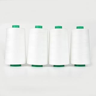 Ackermann 4X 5.000m UNIVERSAL NÄHGARN, Stärke 120, Qualitätsgarn, Overlock Garn, Garn für Overlock-Nähmaschinen (700 Weiß)