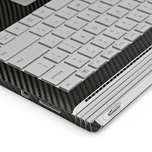 Microsoft Surface Book 2015 Keyboard Black Carbon Fiber Full Skin Protector by ArmorSuit MilitaryShield Anti-Bubble Shield w/ Lifetime Replacements