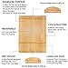 Ledehome Large Single Piece Premium Organic Bamboo Cutting Board [16
