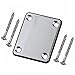 YMC 1 Set Electric Guitar Neck Plate with Screws for Strat Tele Guitar Precision,Jazz Bass Replacement, Chrome