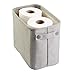 mDesign Soft Cotton Fabric Closet Storage Organizer Bin Basket Storage Organizer for Bathroom - Attached Handles - Use on Vanity, Cabinet, Shelf, Countertop, Tall, 2 Pack - Light Gray