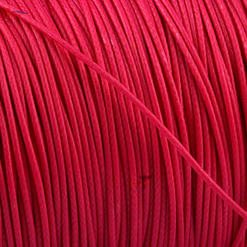 Yzsfirm 1 Roll 1mm Waxed Cord 175 Yards Thread Spool String Light Pink Tag Rope for Jewelry Sewing and Necklace Shoelaces DIY Making - Thumbnail 3