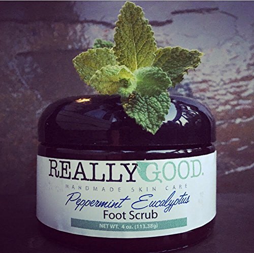 Really Good Skin Care Naturally Evaporated Sea Salt Detoxifying Foot Scrub, 4 oz - Peppermint Eucalyptus Scent - Certified Cruelty Free & Vegan, Chemical Free, Preservative Free - Thumbnail 3