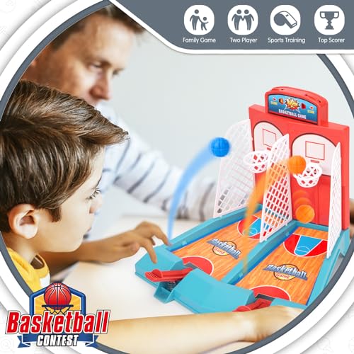 LovesTown Tabletop Basketball Game, Basketball Shooting Game Arcade Desktop Basketball Game for Adults Office Stress Relief Boys Girls Gift