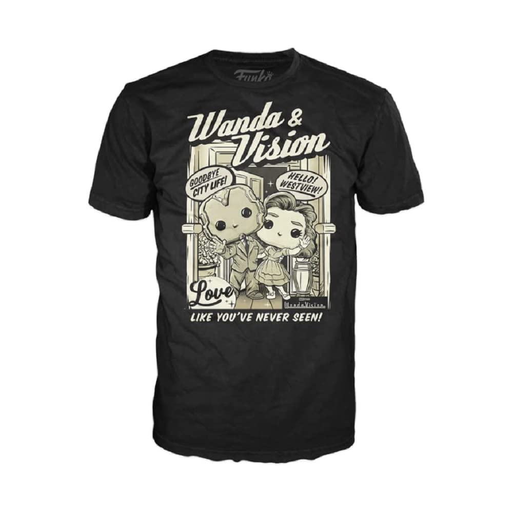 Funko Tees: : WandaVision - Wandavision - Finale Outfit - Small - (S) - Marvel - T-Shirt - Clothes - Gift Idea - Short Sleeve Top for Adults Unisex Men and Women - Official Merchandise Fans