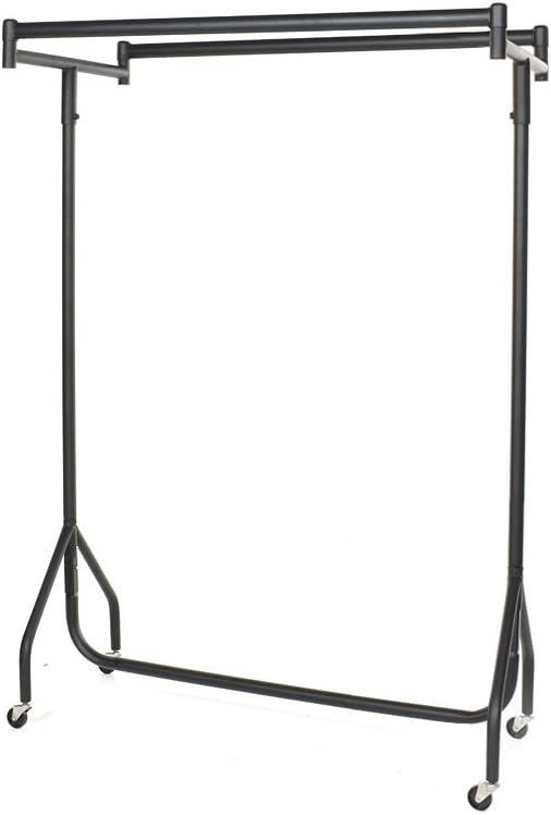 3ft LONG x 5ft HIGH HEAVY DUTY DOUBLE TOP CLOTHES BLACK CLOTHES,GARMENT RAILS