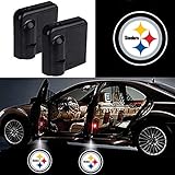 For Pittsburgh Steelers Car Door Led Welcome Laser Projector Car Door Courtesy Light Suitable Fit for all brands of cars (Pittsburgh Steelers)