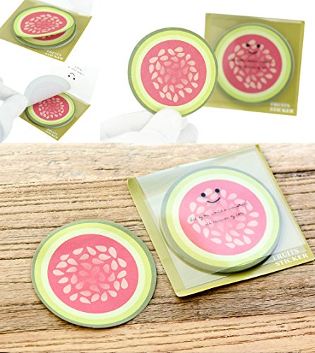 FiveSeasonStuff 138 Sheets 2.6'' x 2.6''Cute Fruit Sticky Notes Adhesive Memo Pads Stationery (23 sheets/Pad x 6 pads)