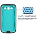 Tekcoo Galaxy S3 Case, [Troyal Series] [Black/Blue] Hybrid Shock Absorbing Shock Dust Dirt Proof Defender Rugged Full Body Hard Case Cover Shell for Samsung Galaxy S3 S III I9300 GS3 All Carriers