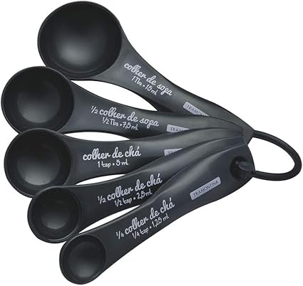 Medidores de Colher Tramontina linha Bakery 5 peças