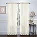 GoodGram 2 Pack: Ultra Luxurious High Thread Rod Pocket Sheer Voile Window Curtains Assorted Colors (Beige)