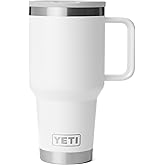 YETI Rambler 30 oz Travel Mug with Flip Straw Lid – Stainless Steel, Vacuum Insulated, Leakproof, Cup Holder Friendly