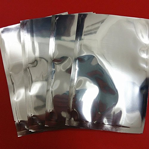10x15cm(3.9x5.9 inch) 100 Pcs Mylar Foil Heat Sealable Packaging Bags Vacuum Sealer Smell Proof Pouches Safety Food Storage Aluminizing Candy Foil Wrappers Confectionery Foil Snack Bag with Tear Notch - Thumbnail 2