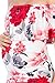 My Bump Womens Off Shoulder Maternity Dress - Ruched Ruffle Off Shoulder Baby Shower Pregnancy Dress (Made in USA) (Medium, Ivory/Red Flower)