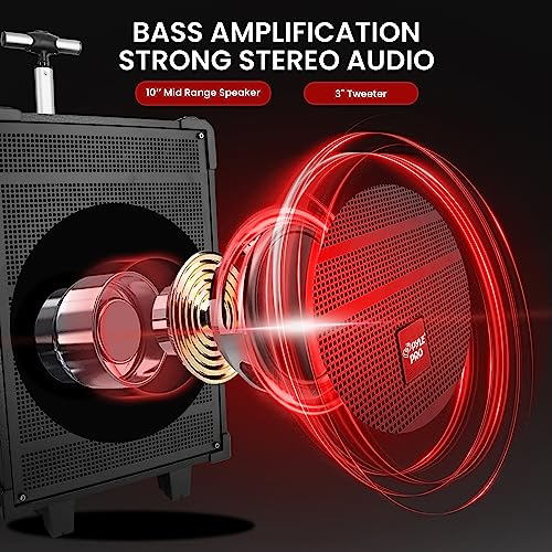 Pyle 10'' Portable Wireless Bluetooth Speaker System