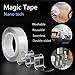 HILINGBORA Double Sided Traceless Washable Nano Tape Reusable Clear Double Sided Anti-Slip Nano Gel Pads,Removable Sticky Stips Grip (9.84 ft (3m) Long-1.2 inches (3cm) Wide)