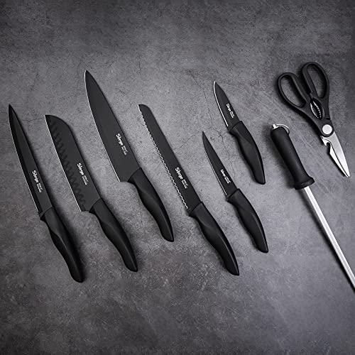 Knife Set, 16 Piece Kitchen Knives Set with Block, High Carbon