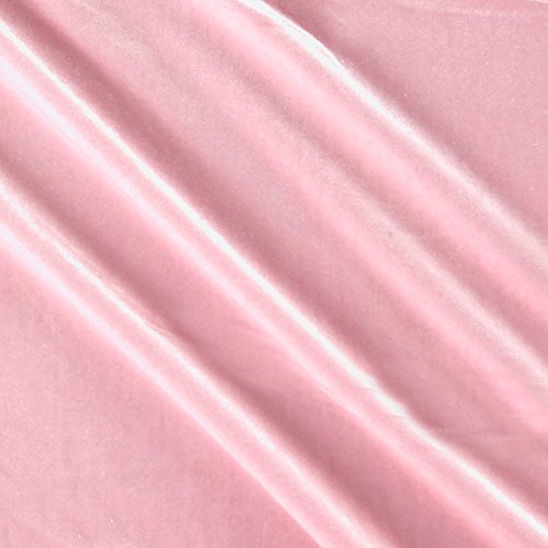 Ben Textiles Inc. Stretch Velvet Pink Fabric by The Yard