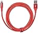 Amazon Basics Double Braided Nylon USB-A to Lightning Cable, Advanced Collection, MFi Certified Apple iPhone Charger, Red, 6 Foot