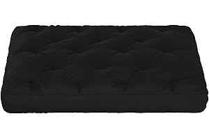Loosh Home | 10" Full Size Futon Sofa Bed Pocket Coil Foam Mattress - USA Made, Black, No Frame