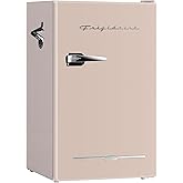 Frigidaire Retro Compact Fridge with Chiller, Countertop, Built-In Bottle Opener, Compact Refrigerator 1.6 cu ft, Mini Fridge for Office, Bedroom, Dorm Room or Cabin - 16" D x 18" W x 18.5" H (White) on Fridge.com